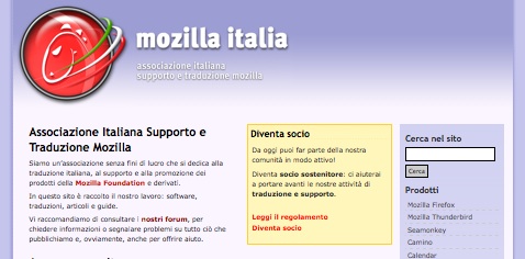 Sito Mozilla Italia